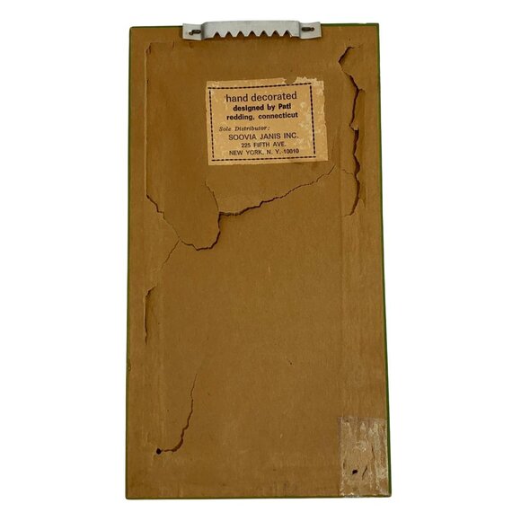 Vintage SOOVIA JANIS Inc. Art Print PATI 1970 ASPARAGUS Wood Framed Under Glass - Picture 3 of 5